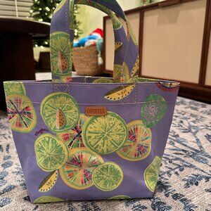 Consuela Mini Bag - "Sandy" Lime Pattern